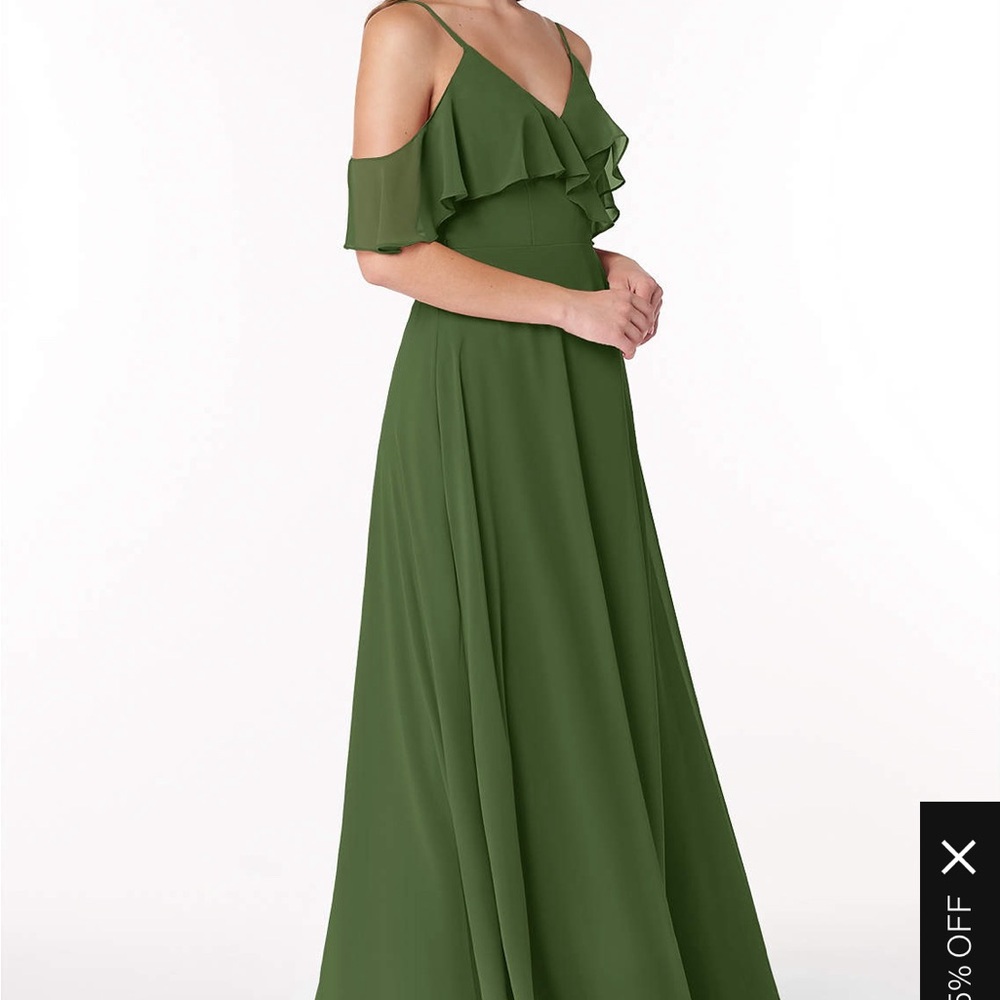 Azazie Vianna Olive Chiffon Bridesmaid Dress